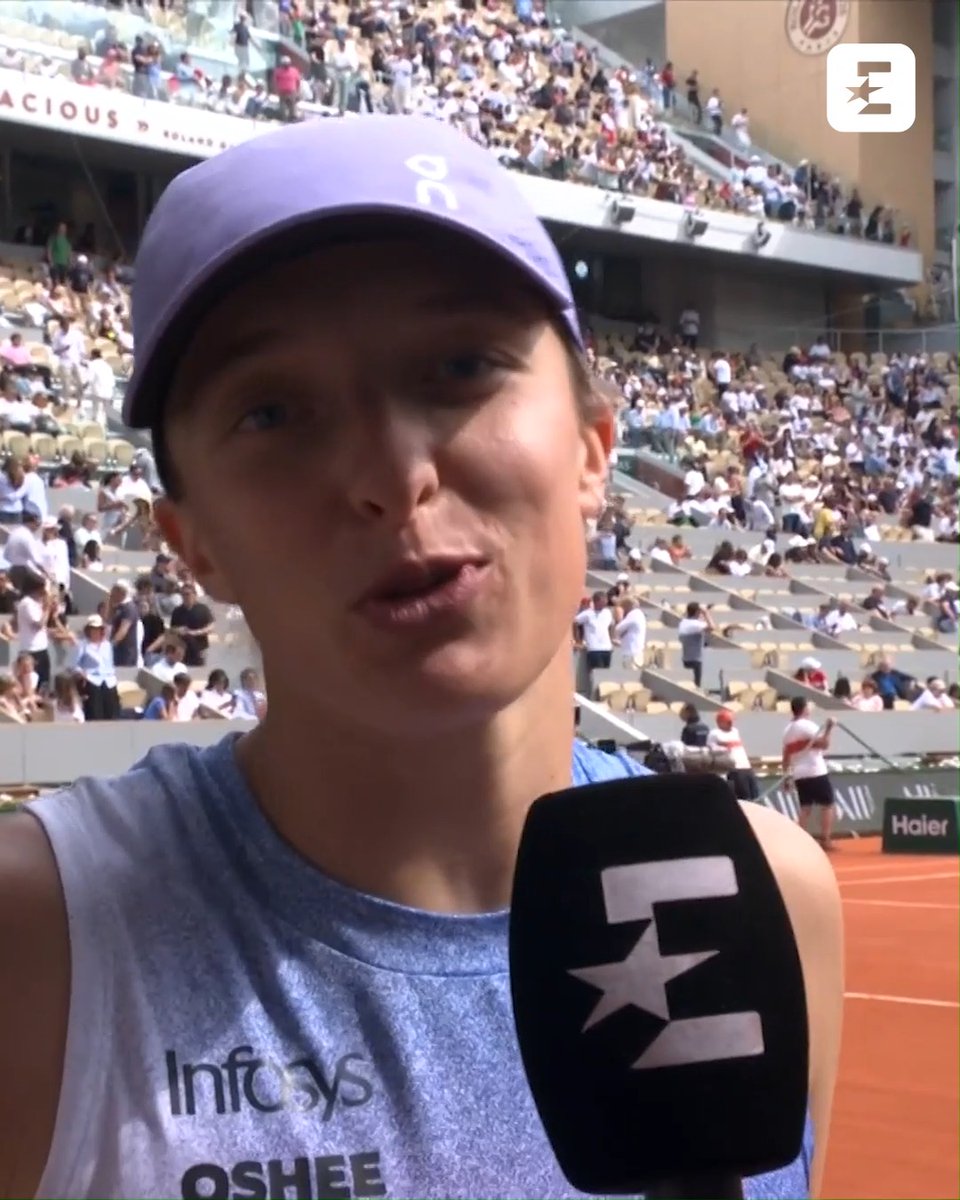 𝗨𝗿𝗼𝗰𝘇𝗮. 𝗭𝗮𝗯𝗮𝘄𝗻𝗮. 𝗦𝘇𝗰𝘇𝗲𝗿𝗮. Taką Igę pokochała cała Polska ❤️❤️❤️ #RG2025 #RolandGarros #JazdaIga