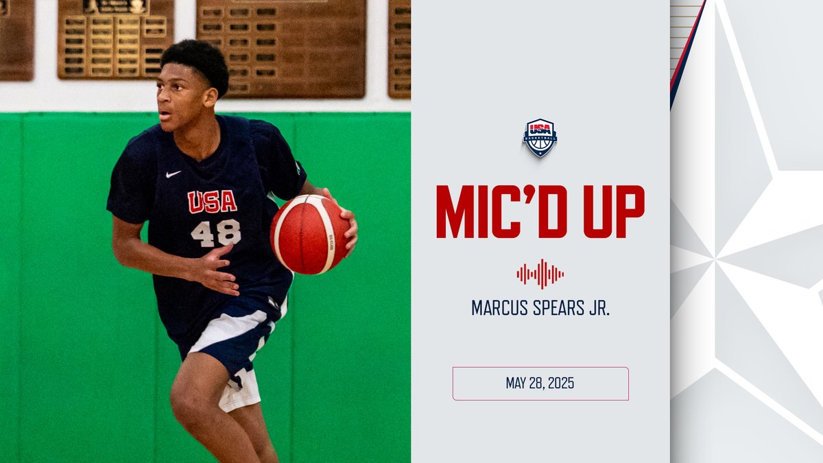 Get you a teammate who hypes up the whole squad 🔥🔥 🎙️ Marcus Spears Jr mic'd up for the 🇺🇸 #USABMU16 scrimmage!