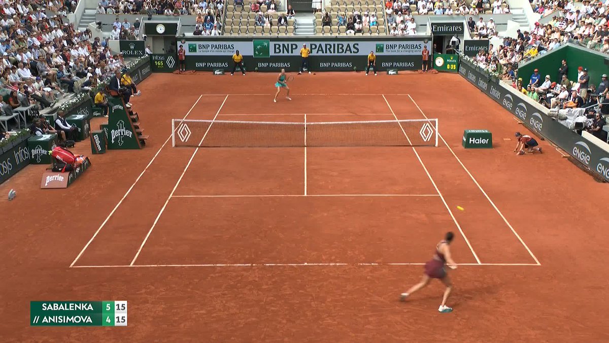 Line hunting with Anisimova 🔥🔥🔥 #RolandGarros