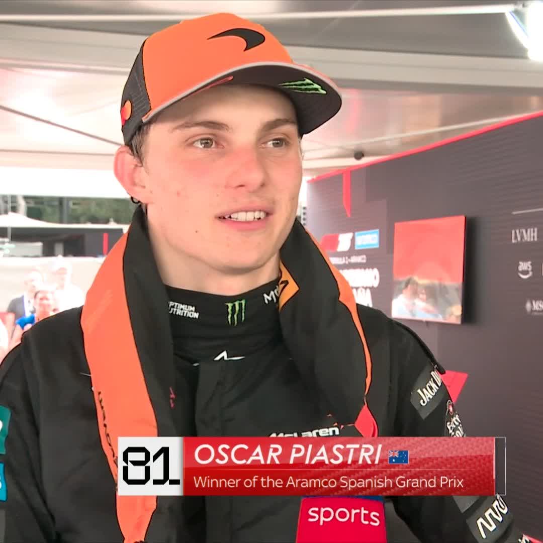 "Very proud, very satisfied" 😊 Oscar Piastri was more than happy with his win! 🤩