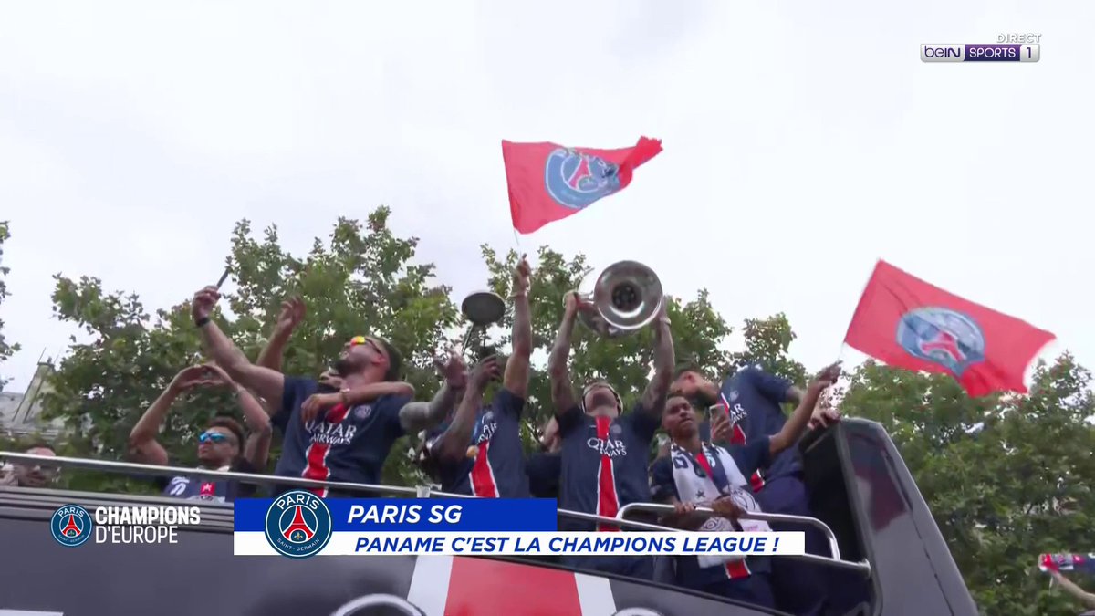 C’est autre chose que la parade des Bleus sur les Champs en 2018 qui avait duré… 12 minutes 🫣 🎥 beIN SPORTS