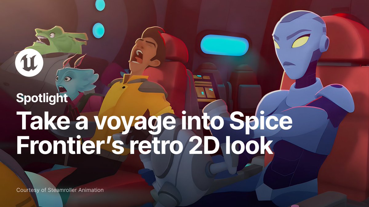 For Spice Frontier, Steamroller Animation achieved a 2D, 1980s-cartoon aesthetic in Unreal Engine🚀 Take a voyage with us to find out how they did it and how they expanded the universe of the story with a Fortnite island made in UEFN!