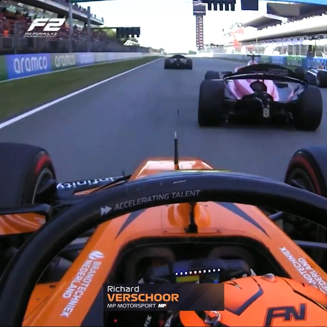 Richard Ver-oomed away at the start of the Feature to go from P5 to P3 💨 #F2 #SpanishGP