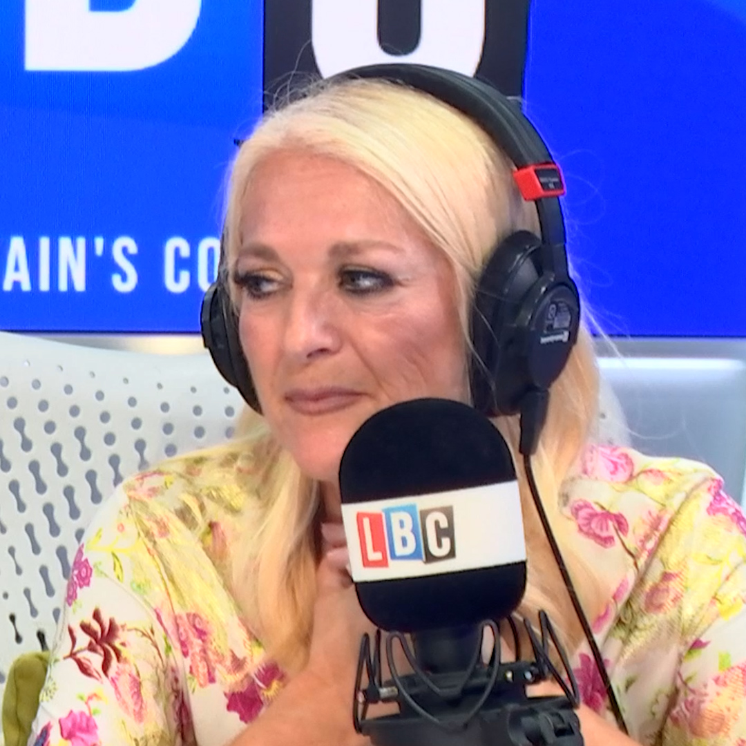 ‘Now you’ve gone too far.’ Vanessa Feltz ends debate on migration after hearing caller Nigel’s ‘creative’ argument.