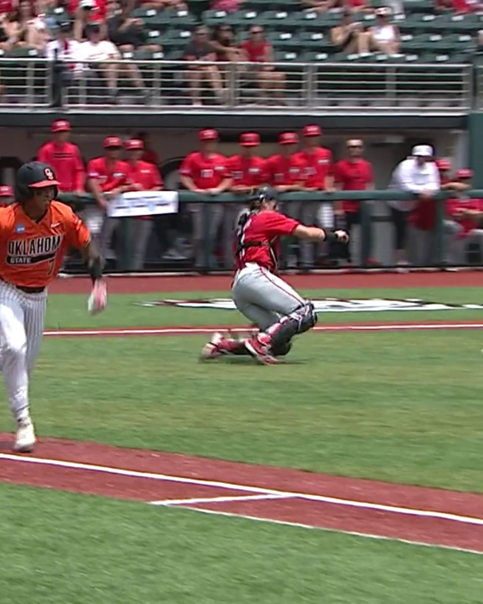 Catcher slide and spin for the out 😮‍💨