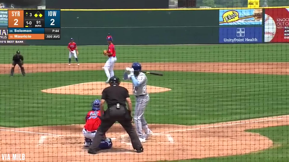 Ronny Mauricio hits an RBI single for Triple-A Syracuse!