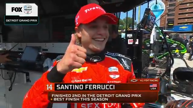 A career-best finish for Santino Ferrucci. #DetroitGP