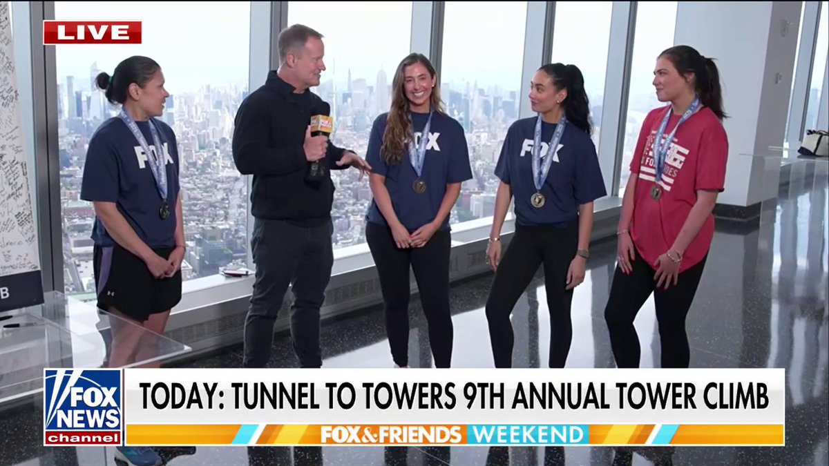 "I am here for all of the people who have sacrificed their lives for our freedom." FOX employees participate in the 9th annual Tunnel to Towers Foundation climb in New York city to honor the lives of those lost on 9/11.