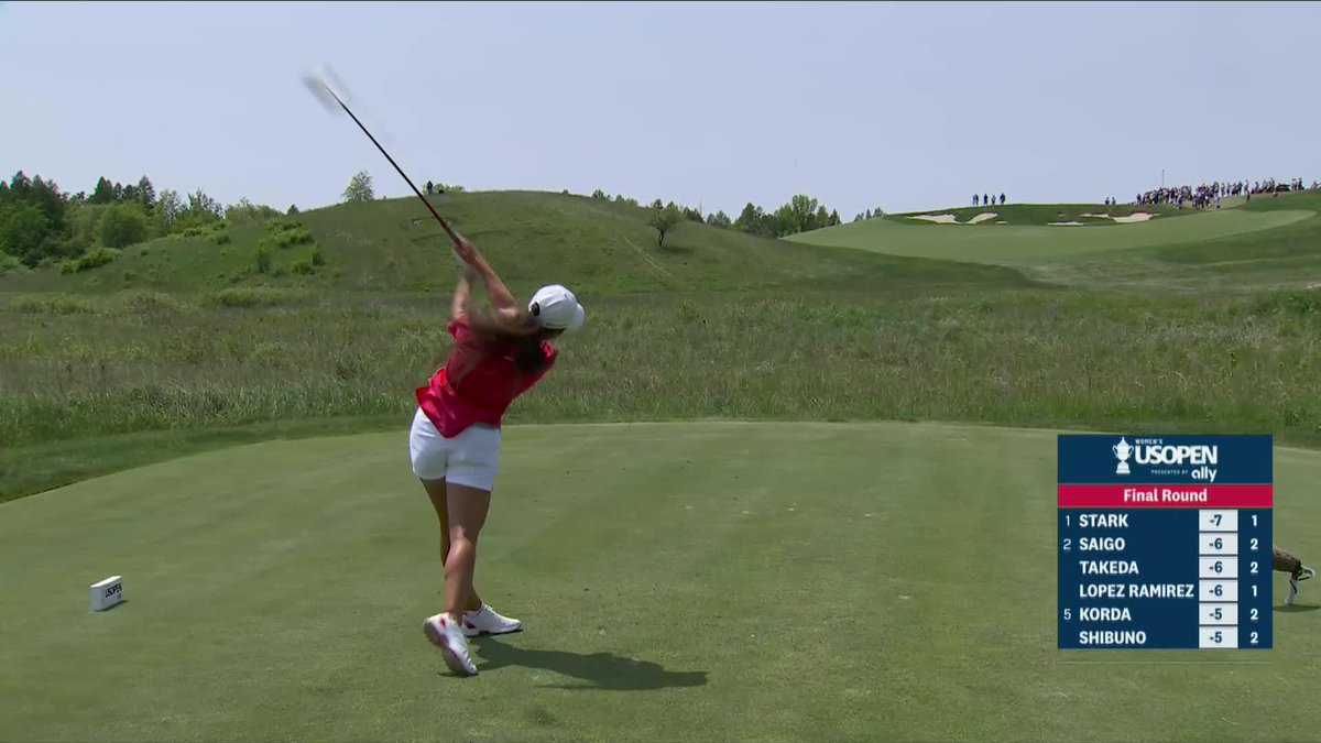 How about Julia Lopez Ramirez is averaging 290.8 yards off the tee for the week. I played yesterday think my farthest drive went like 255.