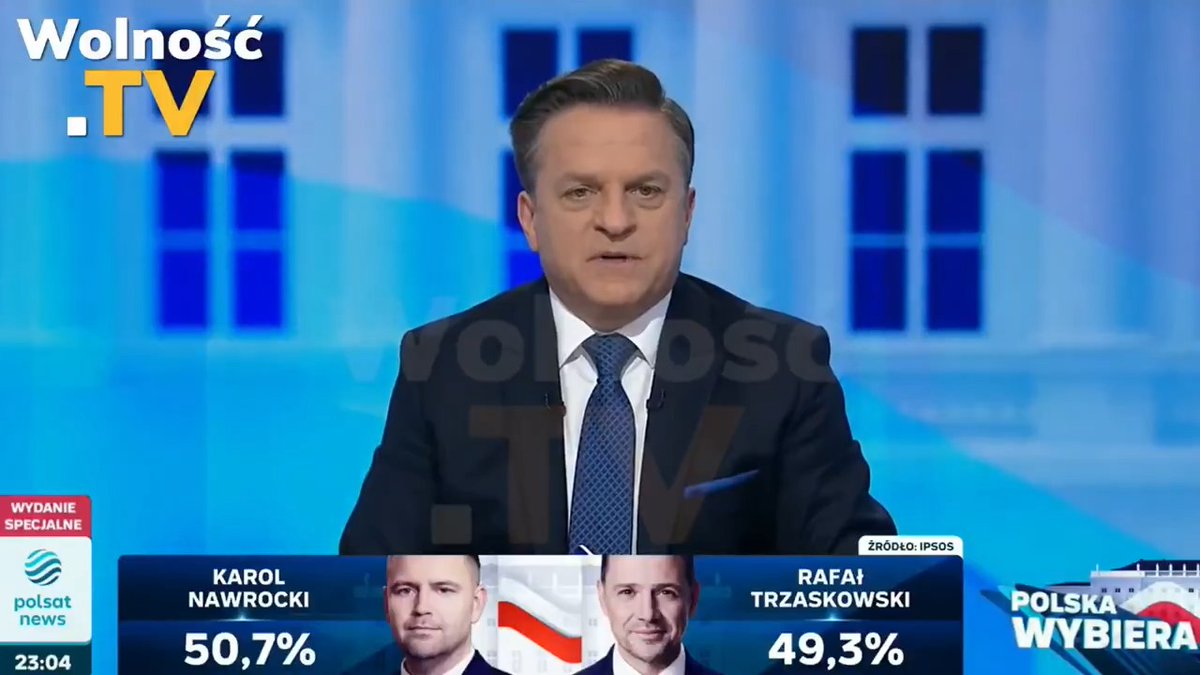 ❗NASTĄPIŁA ZMIANA❗ Karol Nawrocki: 50,7% Rafał Trzaskowski: 49,3% Wyniki Late Poll wg IPSOS! #Wybory2025 #WyboryPrezydenckie2025 #Wybory