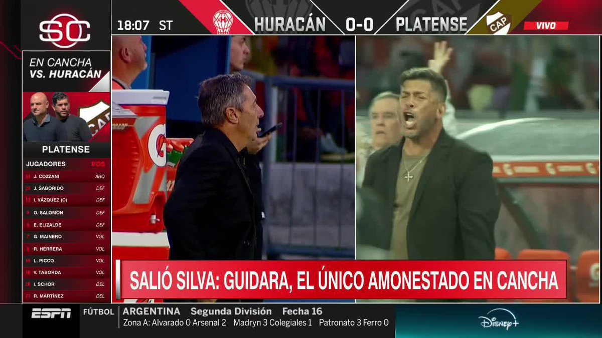 CÓMO LO GRITÓ GÓMEZ: locura en el banco de Platense por el golazo de Mainero para el 1-0 de Platense ante Huracán. ¿Orsi? Caminata... 📺 #SportsCenter | #DisneyPlus