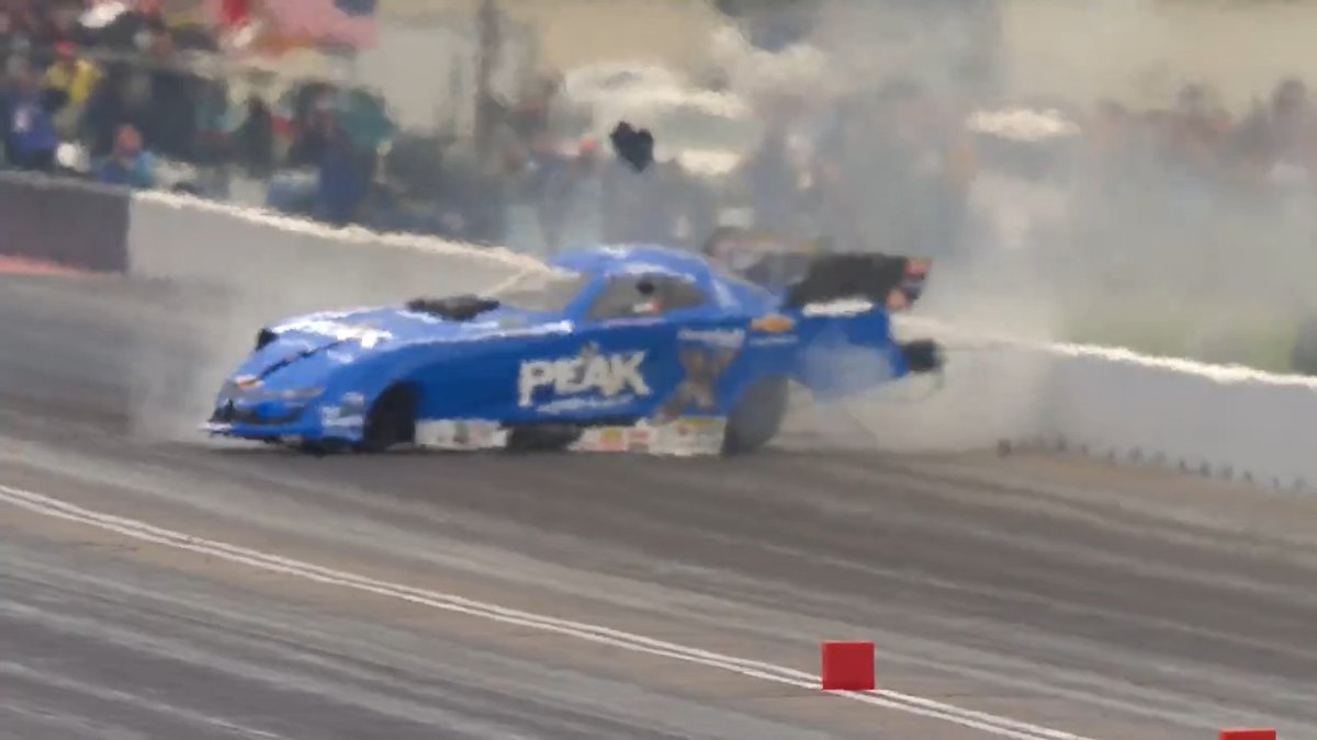 It’s been a crazy race day for Jack Beckman at the #NewEnglandNats. He walked away from a crash that sent him into wall at New England Dragway. Eliminations are on the FOX Broadcast Network NOW!