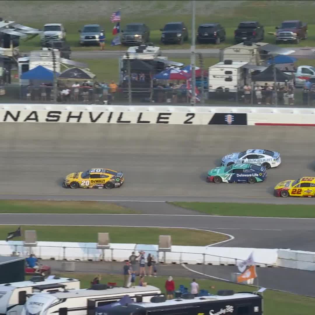 A couple of close calls early for Kyle Larson and Ross Chastain!