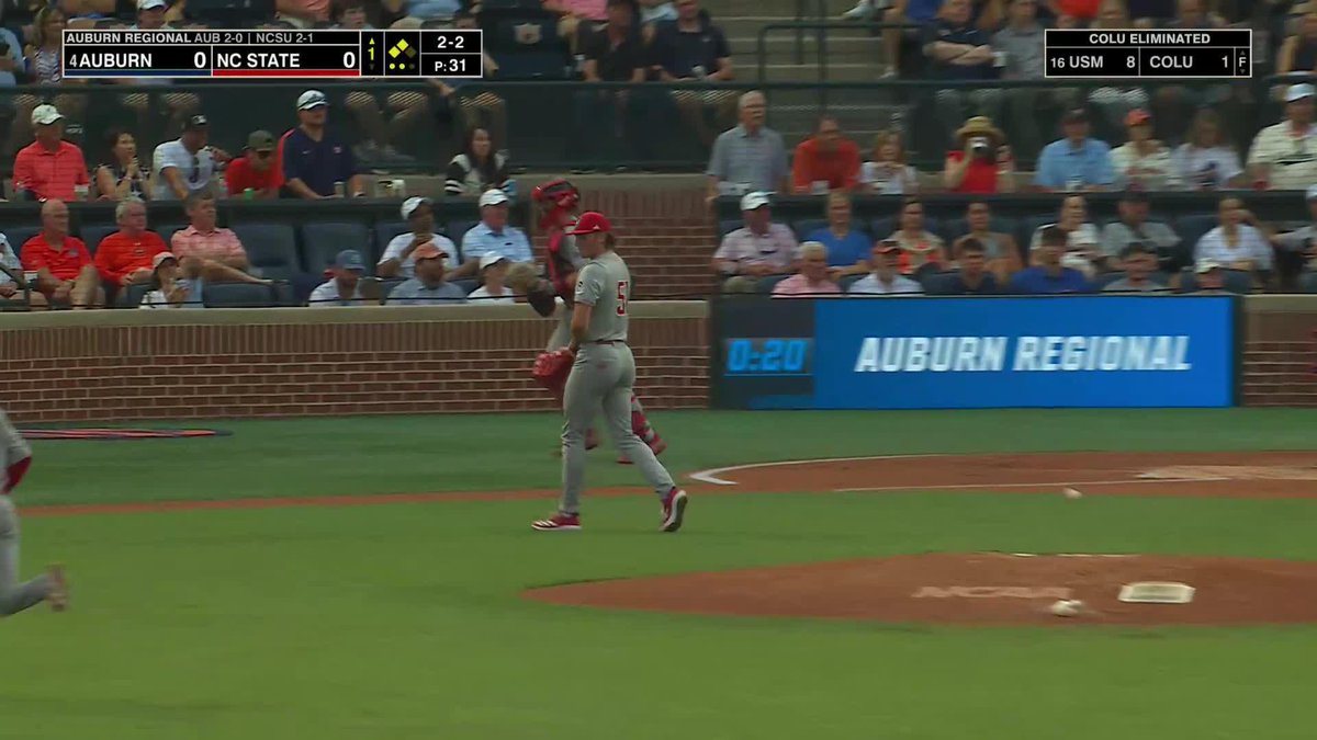 Fritton gets started with three strike outs including this ⚔️ to get out of the jam. M1 | NCSU 0, AU 0