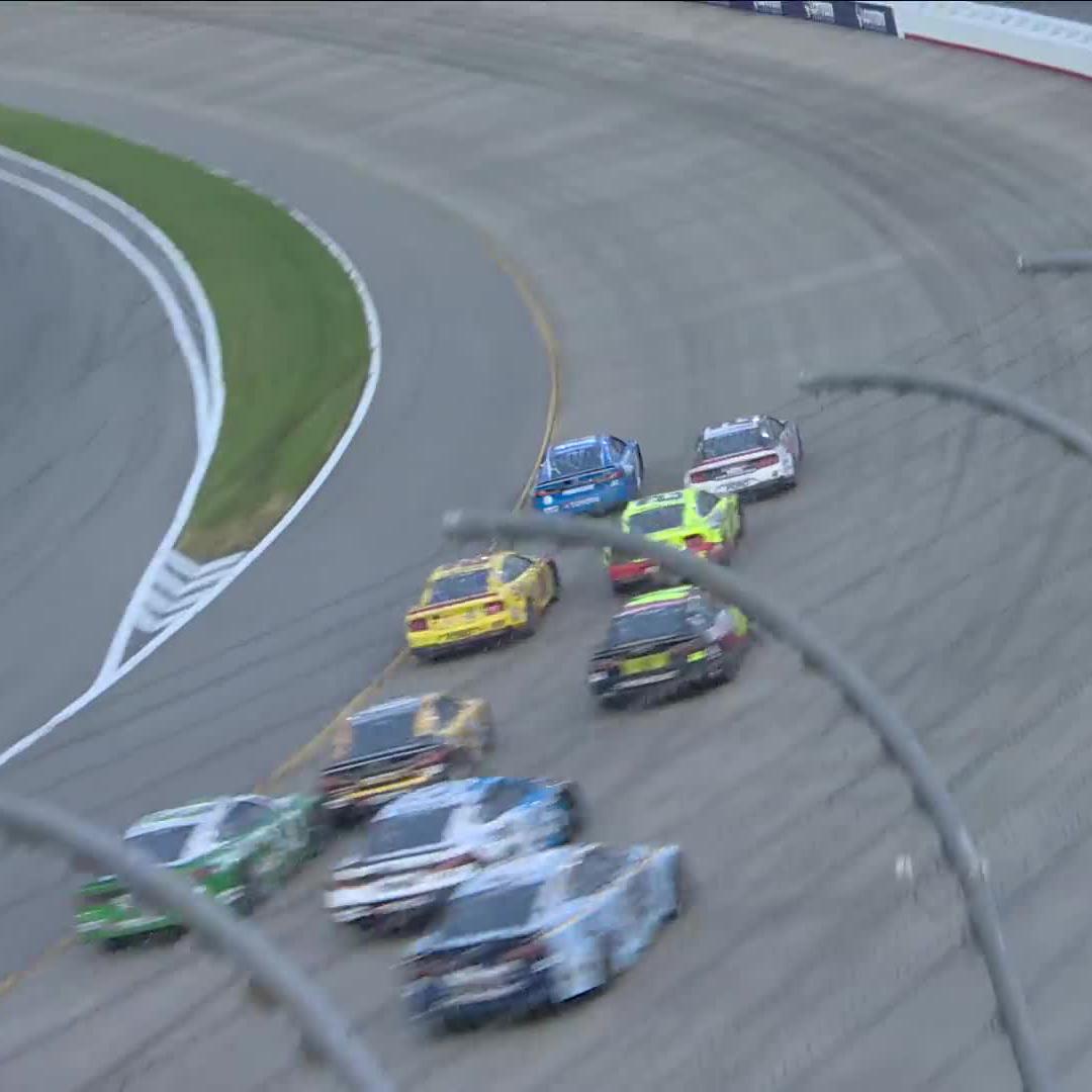 Contact on the restart sends Christopher Bell spinning!