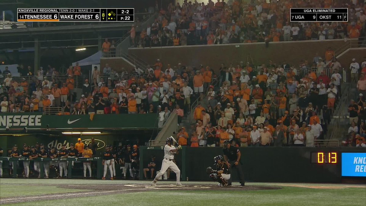 Nate. NAILS! To the ninth we go still tied at six. Top of the order coming to the plate! 📺 (ESPNU) #GBO // #OTH // #BeatWF