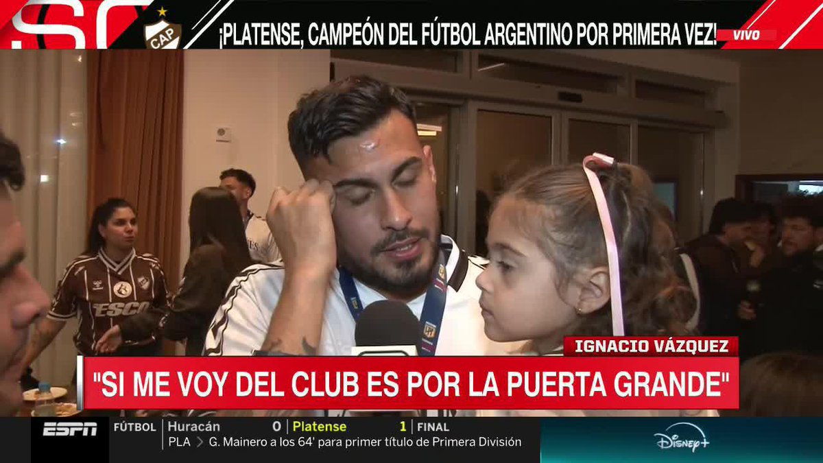 💣💣 #AHORA - "Tengo a toda mi familia que SON HINCHAS DE RACING. Yo voy a laburar para que mi carrera crezca. EL DÍA QUE ME TOQUE IR A RACING, OJALÁ SEA. Y SINO BUENO, SEGUIRÉ TRABAJANDO" 🎙️ IGNACIO VÁZQUEZ, Capitán de Platense, en ESPN.