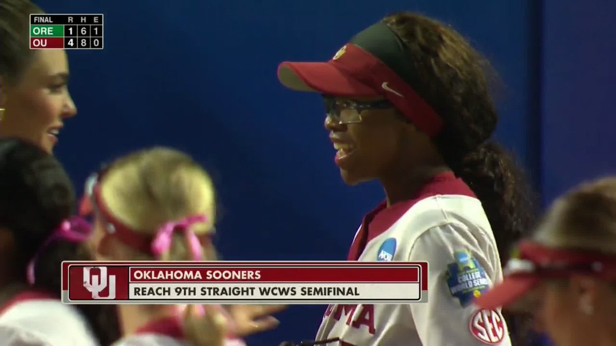 9TH STRAIGHT WCWS SEMIFINALS 👏 #WCWS x 🎥 ESPN2 / Oklahoma Softball