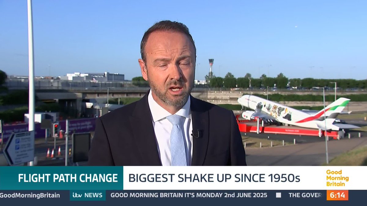 UK airspace is to be redesigned in the biggest shake up of flight paths since they were put in place in the 1950s. The aim of the move which is down to the huge increase in the number of planes in our skies is to speed up departures and reduce delays. @swainitv has the latest.