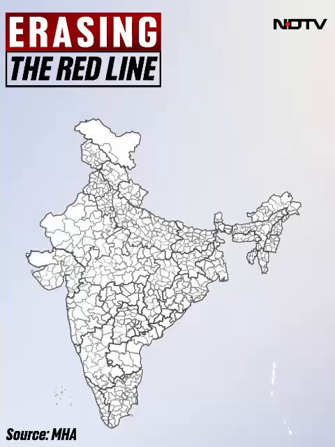 The unwavering resolve of PM Narendra Modi and the steely determination of HM Amit Shah to rid India of Red Terror has wiped out the Maoist stain from the map of India. What remain will be gone soon. This is what ‘Naxal Mukt Bharat’ looks like. Few districts to go. Via NDTV