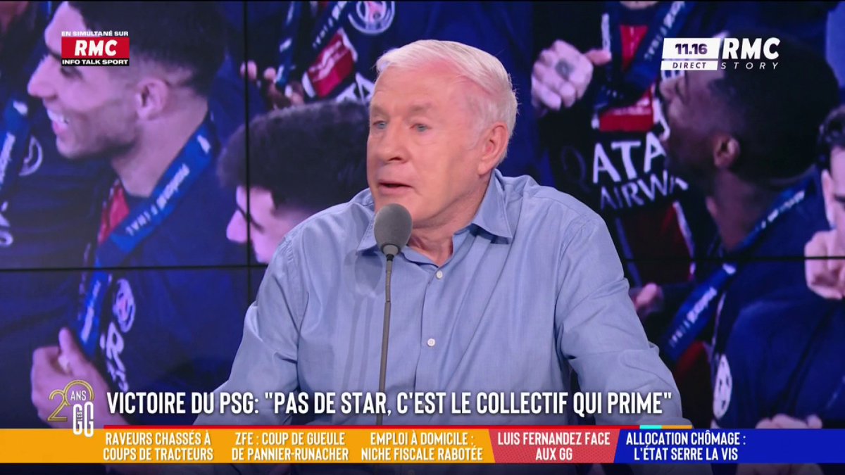 🎙️Luis Luis Fernandez, ancien joueur et entraîneur du PSG : "Ousmane Dembélé est un candidat au Ballon d'Or mais le petit Désiré Doué, c'est pas mal aussi, ça en prend le chemin dans le futur ! 50-50 entre Dembélé et Lamine Yamal !" #GGRMC