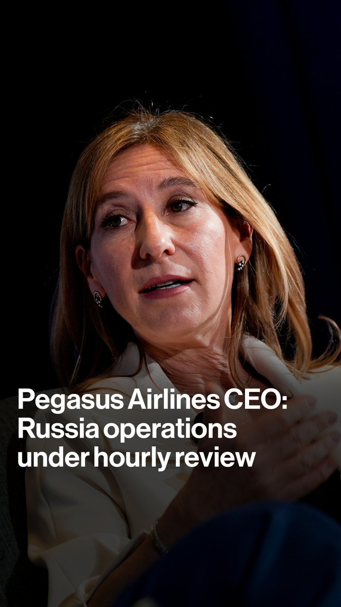"As long as we see it safe to fly, and operationally it's good to go, then we continue, otherwise we cancel." Pegasus Airlines CEO Guliz Ozturk says the airline's flights to Russia are "under hourly review"