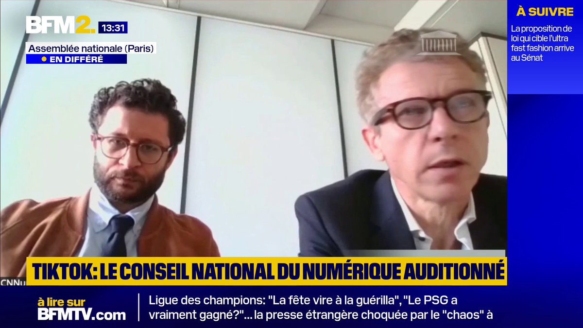 💬 "Je ne pense pas que les réseaux sociaux sous leur forme actuelle soient compatibles avec la démocratie" Gilles Babinet, coprésident du Conseil national du numérique, auditionné à l'Assemblée par la commission d'enquête sur TikTok #BFM2