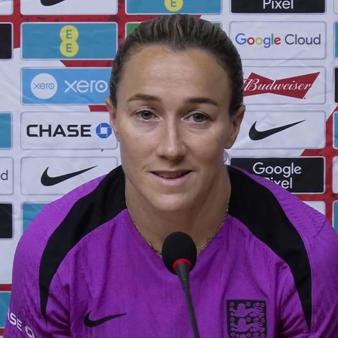 🗣️ "From a friend perspective I just want her to be ok" Lucy Bronze discusses Millie Bright's absence from the England squad after the Chelsea defender withdrew from selection for the games against Portugal and Spain 🎙️