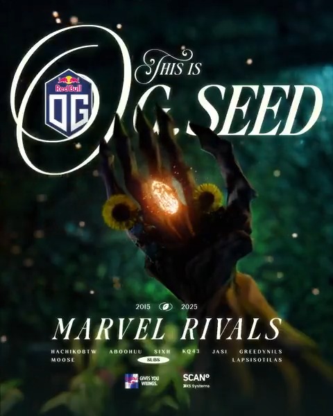 We're investing in the grassGroots of Marvel Rivals esports 🌱 OG Seed is BACK, please welcome our roster: 🇩🇰 Hachikobtw 🇯🇴 AbooHuu 🇫🇷 sixh 🇦🇪 Kq43 🇨🇳 Jasi 🇸🇪 GreedyNils Sub: moose Sub: Lapsisotilas Coach: Statiic Manager: Schon #MarvelRivals