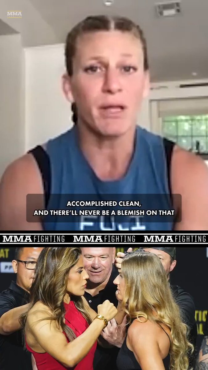 Kayla Harrison reacts to Julianna Pena’s constant trash talk and steroid accusations ahead of #UFC316: "It kind of screams insecurity. … I just feel bad that she lives life that way. Sounds like a terrible existence." (🎥: @mikeHeck_JR)