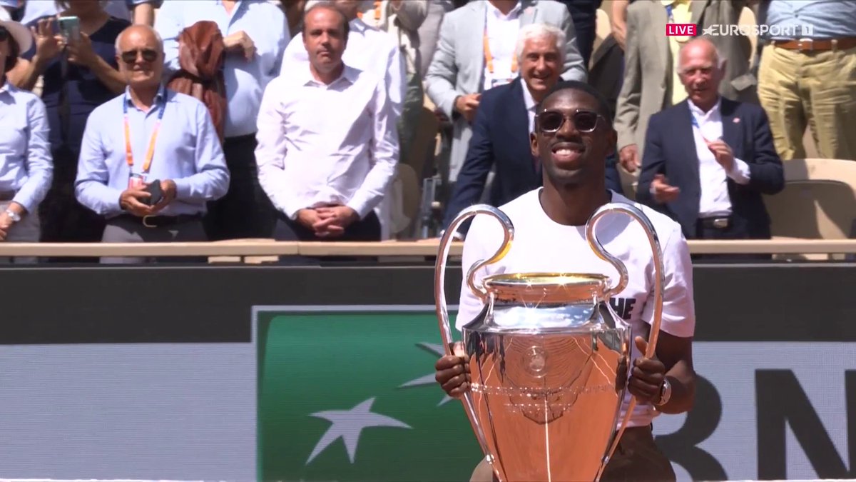 Ousmane Dembélé foi a Roland Garros e levou companhia especial 🏆
