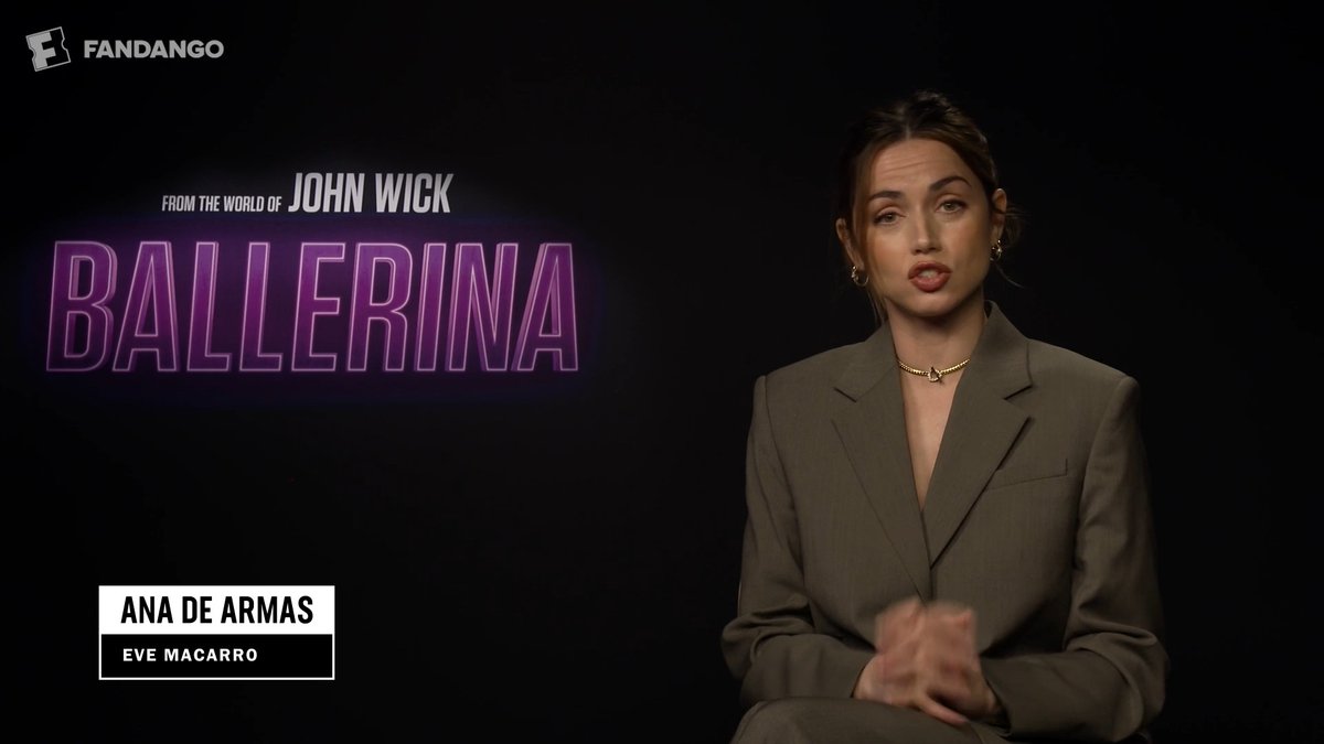 Ana de Armas shares her massive respect for action stars like Charlize Theron and Harrison Ford after shooting #BallerinaMovie. Get your tickets on Fandango -