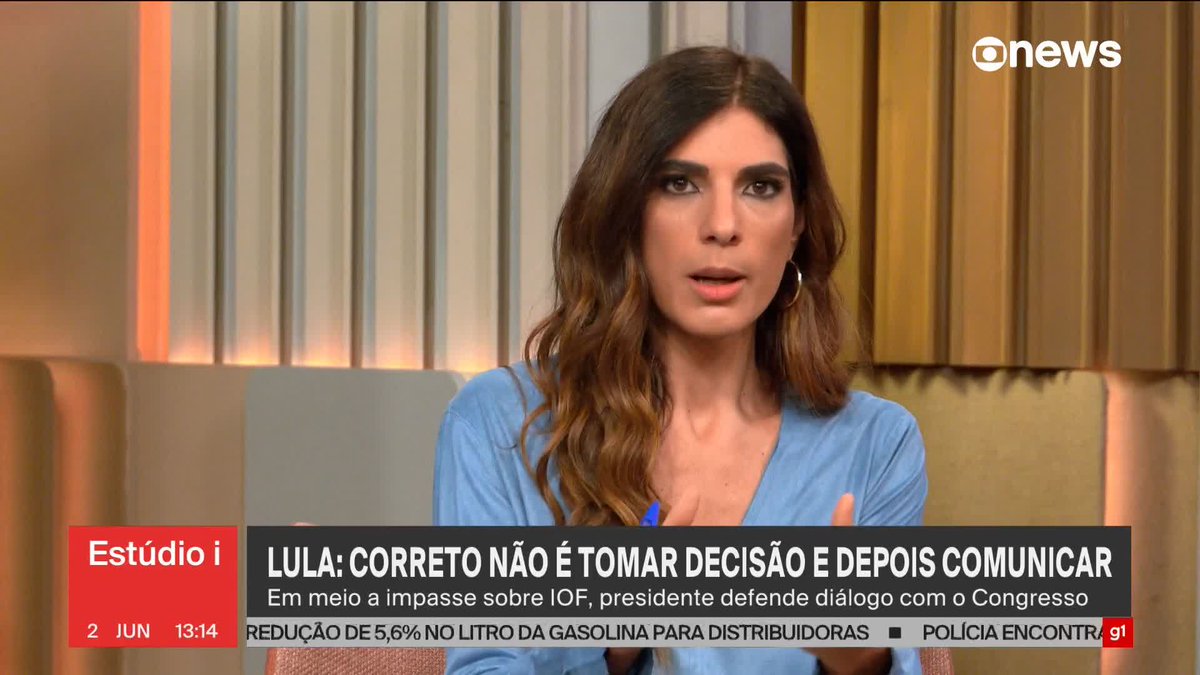 .Andréia Sadi: Lula faz afago ao presidente da Câmara após erros com IOF. “Freio de arrumação para não afastar Hugo Motta.”; presidente disse que correto não é tomar decisão e depois comunicar. #Estúdioi ➡ Assista na #GloboNews: #GloboNews