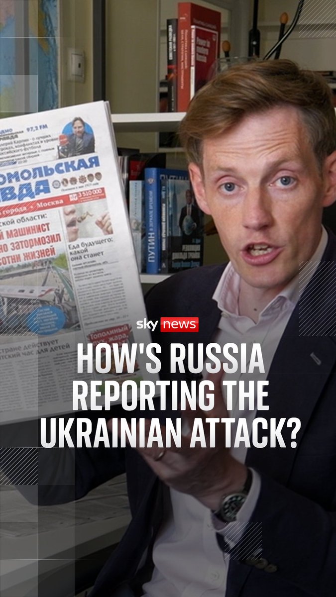 Ukraine made perhaps its most surprising and audacious move of the war so far, after launching strikes on multiple airbases deep in Russia. Sky's Ivor Bennett looks at how Russian papers are reporting on the attack ⬇️