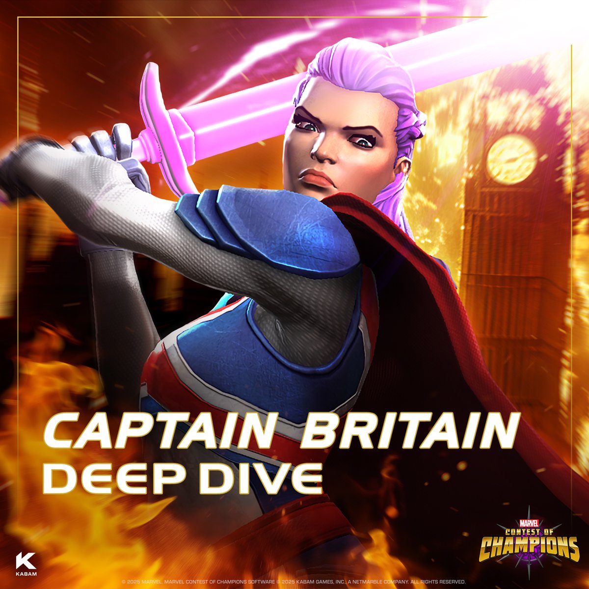 ⚔️🛡️ Honor. Power. Purpose. Captain Britain charges into the Battlerealm, wielding mystical might and unshakable resolve.