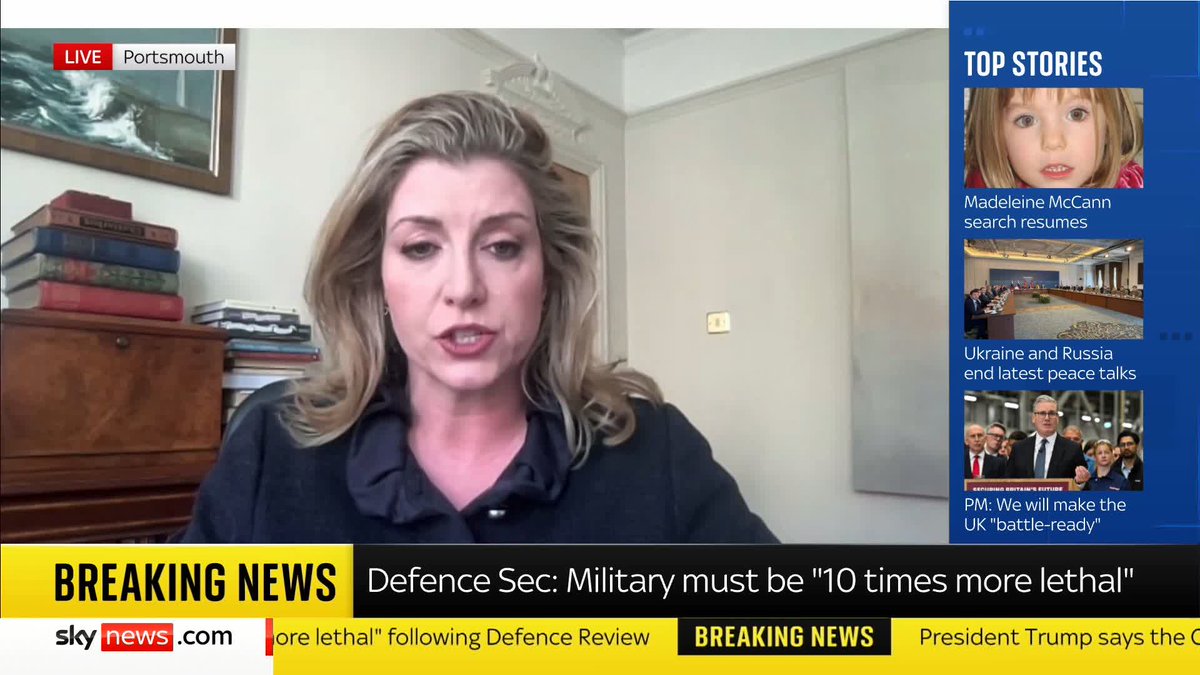 "Britain needs to wake up and it mustn't miss this opportunity to do so." Jonathan Samuels asks the former Defence Secretary Penny Mordaunt if the country is safe in Labour's hands. 📺 Sky 501 and YouTube