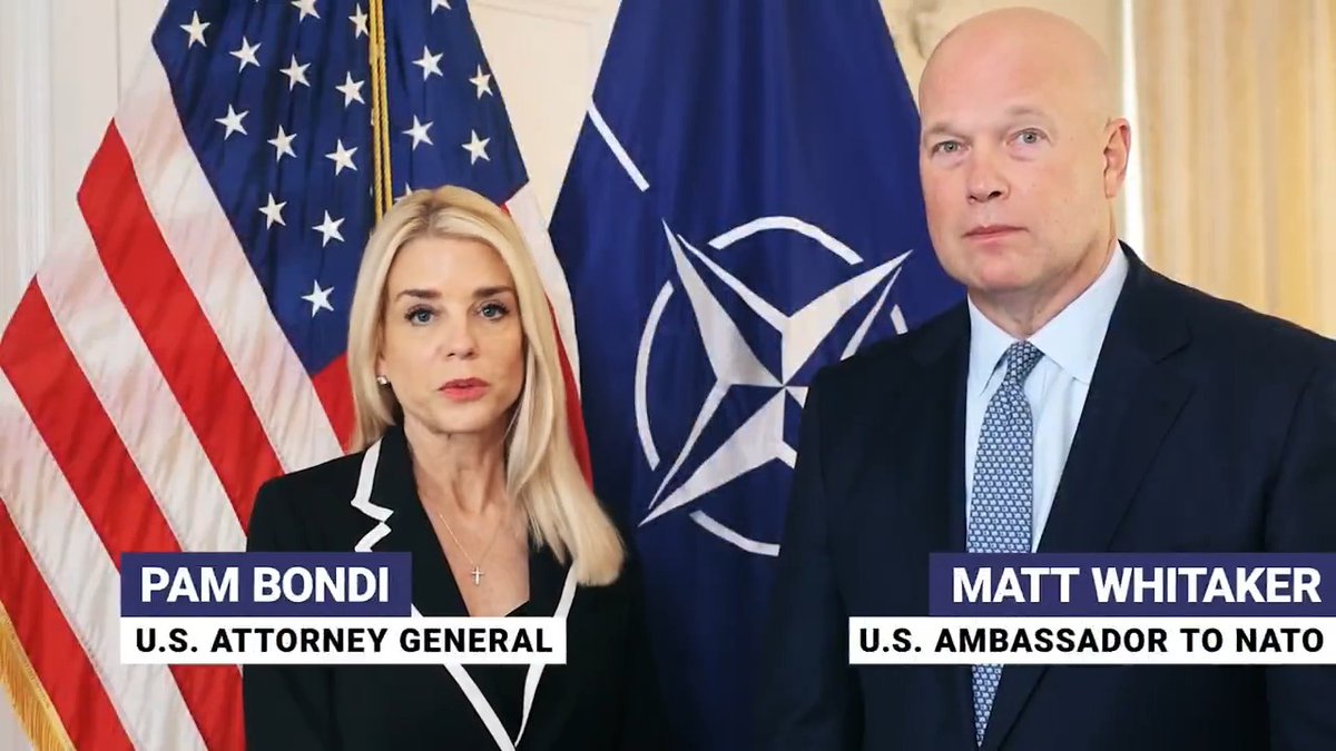 It was a pleasure to host my dear friend Attorney General Pamela Bondi here in Brussels, where we are delivering on President Donald J. Trump’s agenda: we must make America safe, and make the world safe. Today, AG Bondi met with NATO Allies to discuss protecting NATO with strong border security and by countering terrorism.