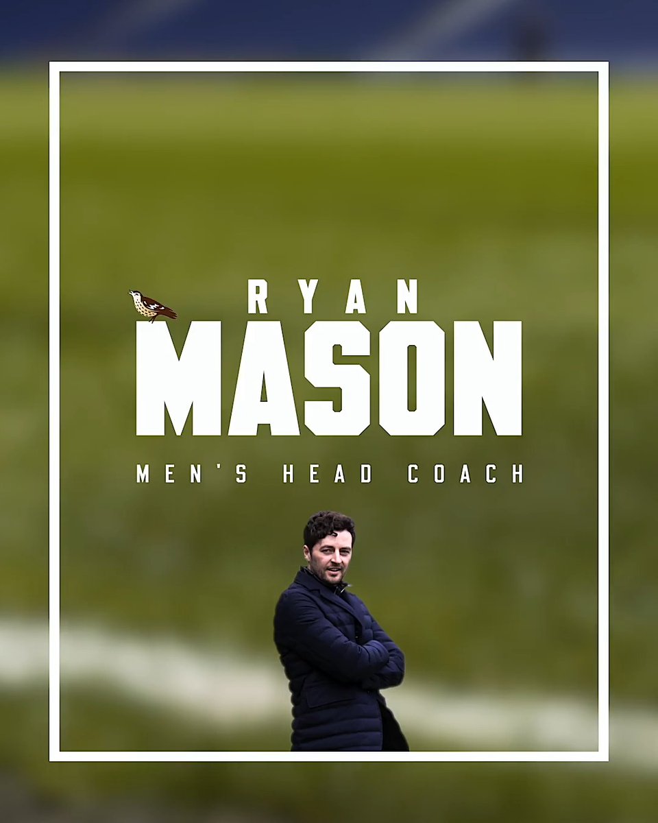 Introducing our new men’s first team Head Coach, Ryan Mason! 💙🤍