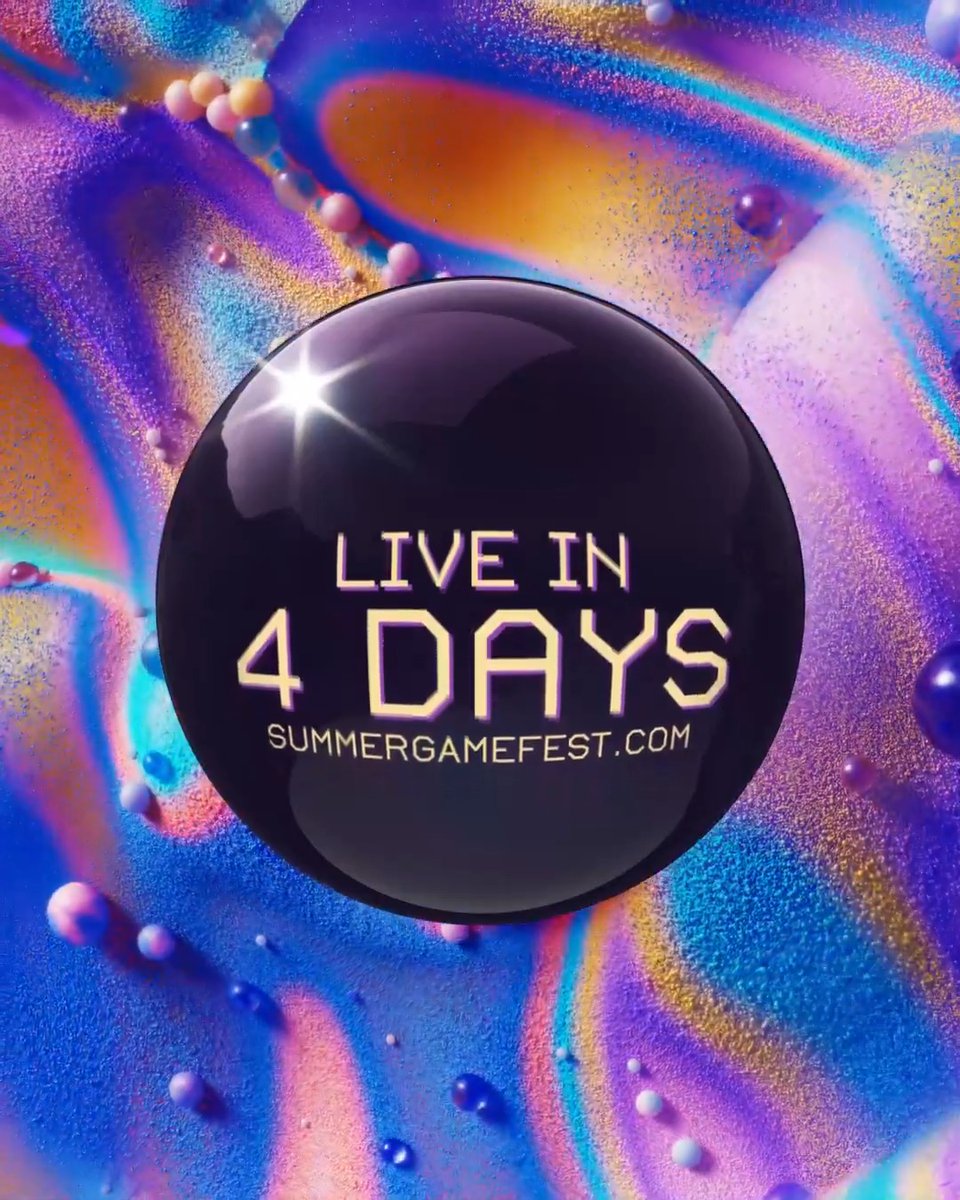 Just 4 DAYS until #SummerGameFest streams live on Friday. See you at 5p ET / 2p PT / 9p GMT at