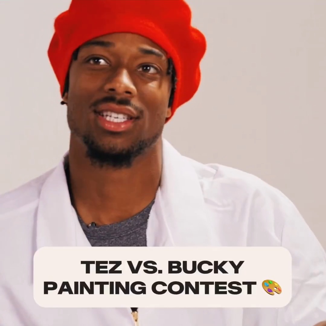.Tez Johnson had to call Mar’keise Irving when he saw his painting 🎨😂