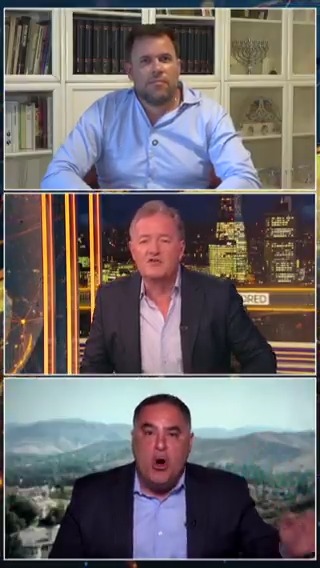 'You're covered in the blood of Palestinian children and women!' Cenk Uygur and Jonathan Conricus clash towards the end of Piers Morgan's latest show on the Israel-Palestine conflict. Watch more 👇 📺 Piers Morgan | Cenk Uygur | Jonathan Conricus
