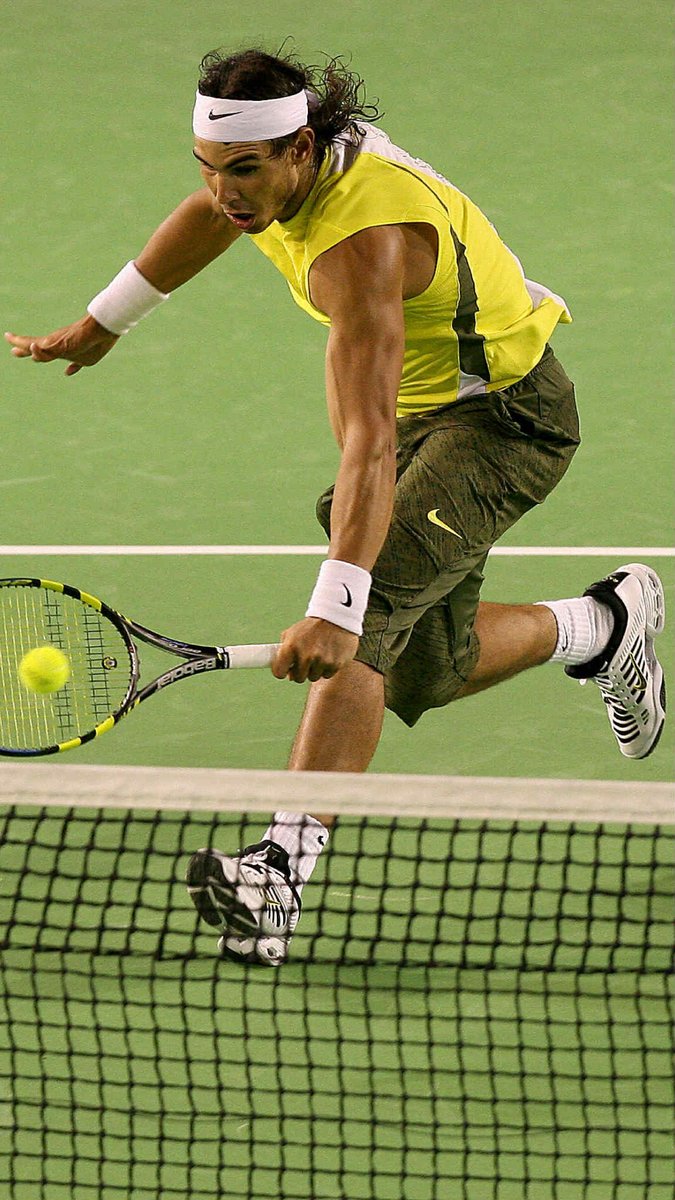 Singlet and 3/4 shorts. ICONIC 💪 Happy birthday, Rafa Nadal