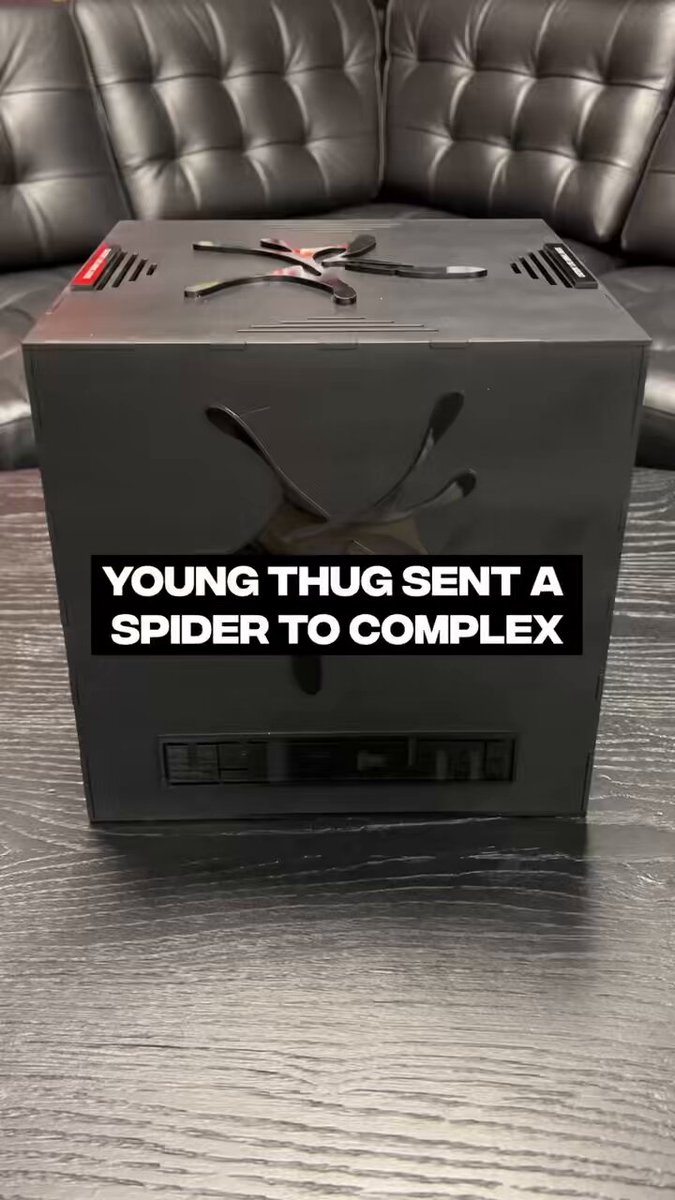 Young Thug sent a spider (yes, a literal spider) to Complex HQ today. What should we name him? 🕷️ (Don’t worry, he’s already found a new home with a Complex staffer who has a large cage with tons of room to roam ❤️)