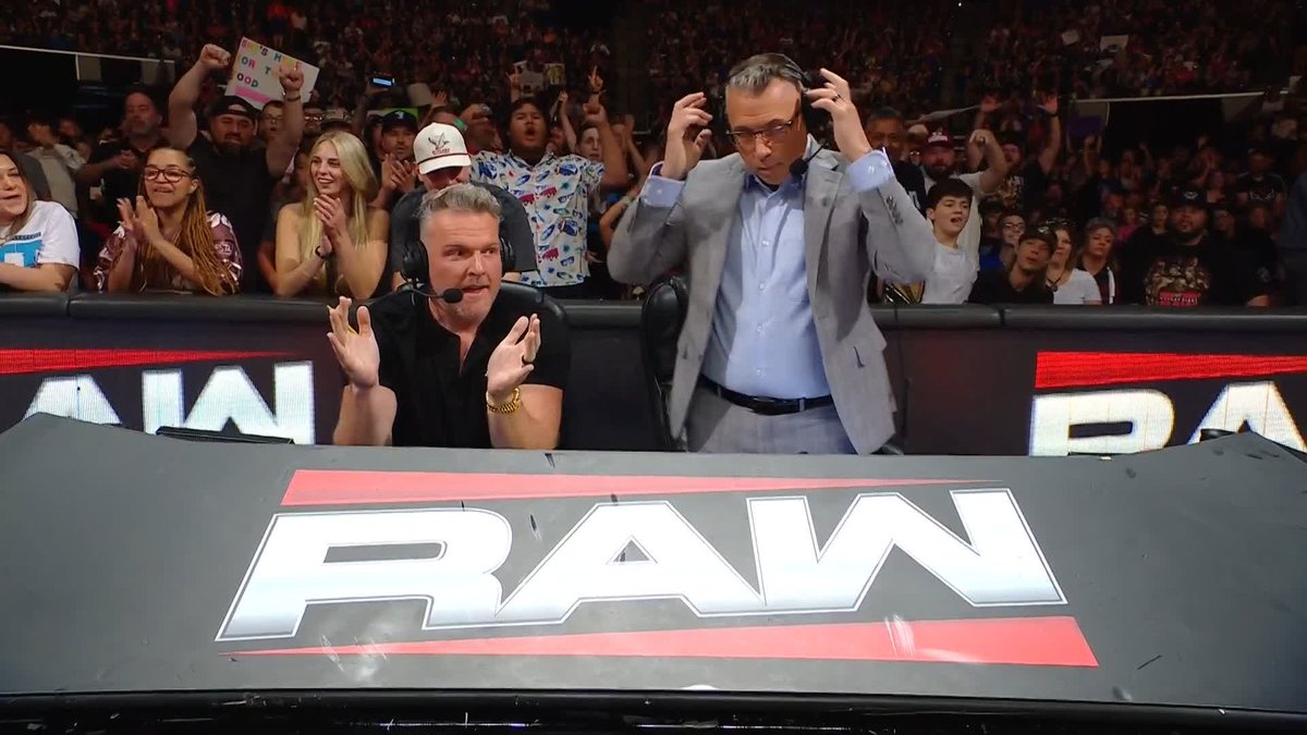 Thanks to Pat McAfee, Michael Cole has to wear the Indiana Pacers jersey tonight on #WWERaw! 🫢