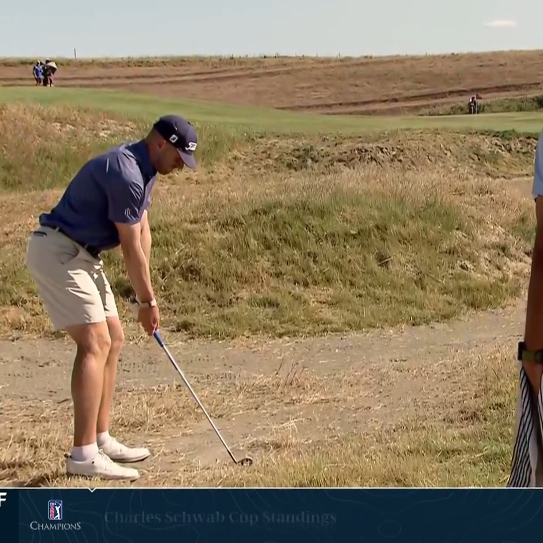 UNREAL shot by dentist Matt Vogt from way off the fairway at Wine Valley Golf Club. 🔥🤯 📺 Golf Channel