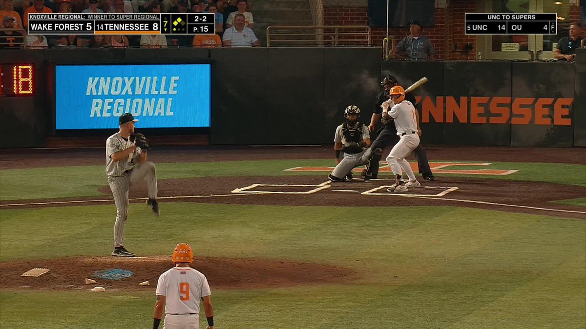 Dean pokes one into shallow center to drive in two more! 📺 (ESPN2) #GBO // #OTH // #BeatWF