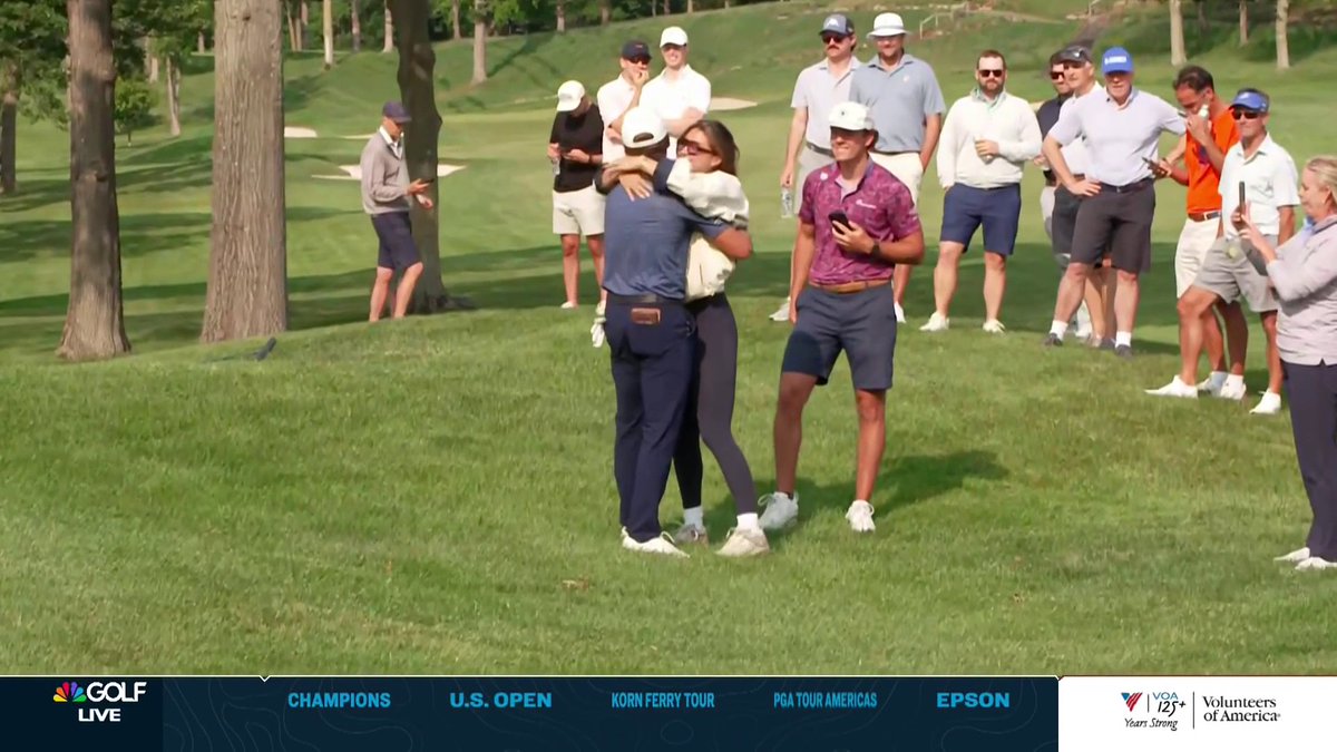 Hugs all around for the pride of Scarsdale! James Nicholas with a day he'll remember for a long time.