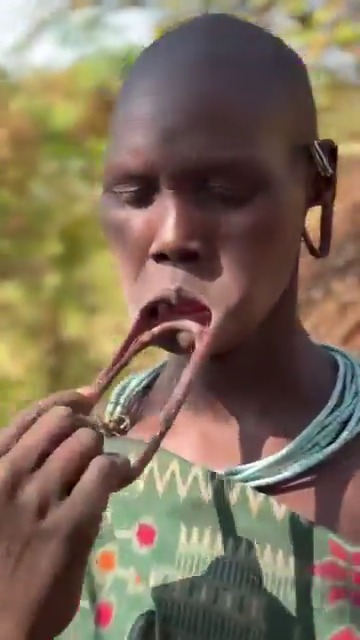 This this is how European culture ruined African beauty. When colonial masters came, they claimed that stretching lips with heavy plates would make villagers look more “civilized"