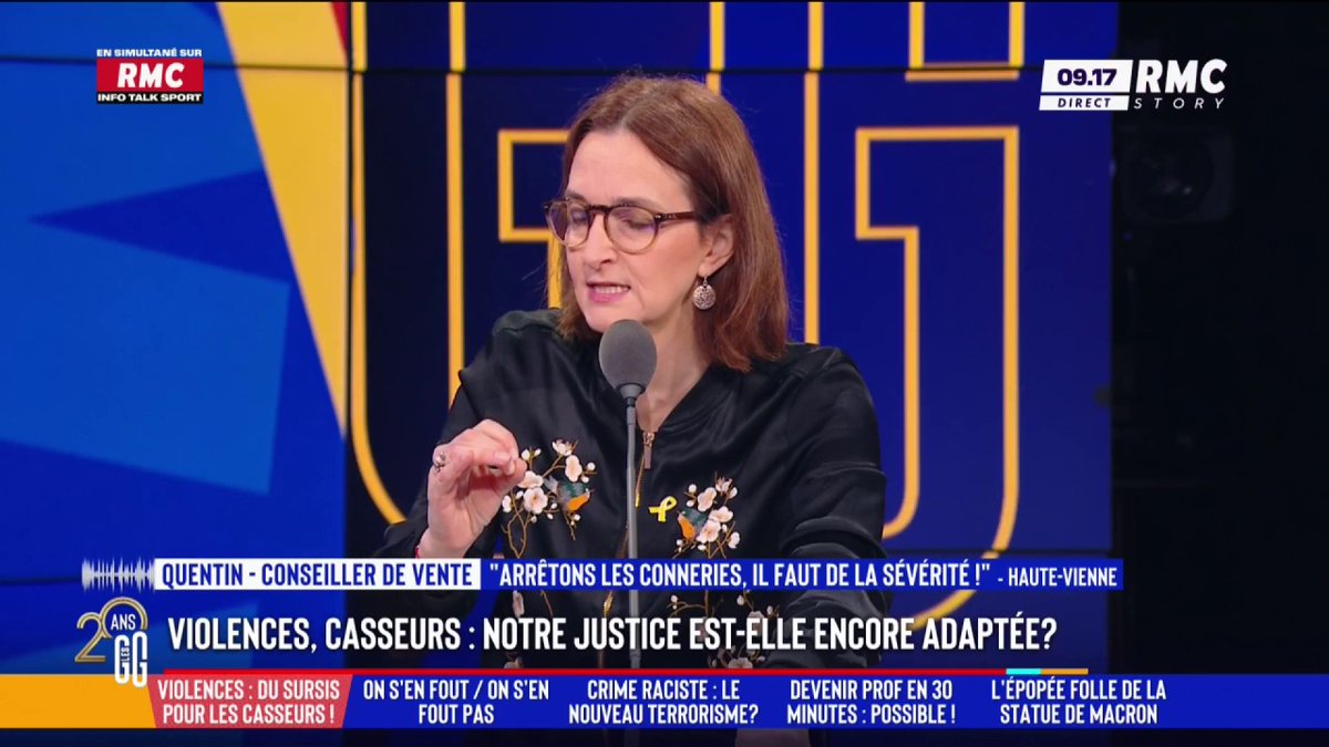 ⚖️ La justice est-elle encore adaptée aux violences que connaît la France ? 🗣️ Barbara Lefebvre : "À partir du moment où 1 fois ton gamin a été pris même à saccager une poubelle : suspension temporaire des allocations ! 3e fois : le logement social, c'est fini !" #GGRMC
