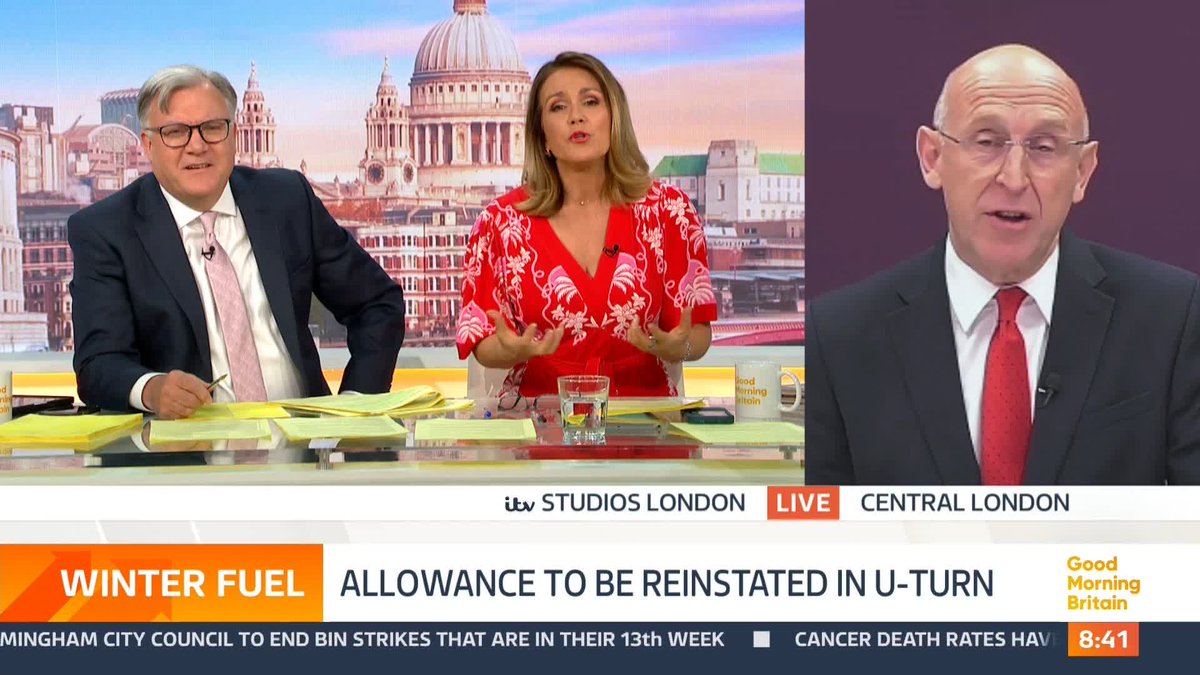 'How would reinstating the Winter Fuel Allowance be paid for? How would the two child benefit cap being lifted be paid for?' Susanna Reid questions Defence Secretary John Healey about the possibility of 'chunky tax rises' to meet targets.